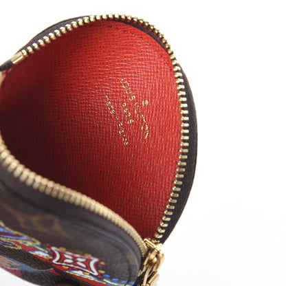 Louis Vuitton Monogram 2020 Christmas Animation Bumper Cars Round Coin Purse Coquelicot 5 of 5