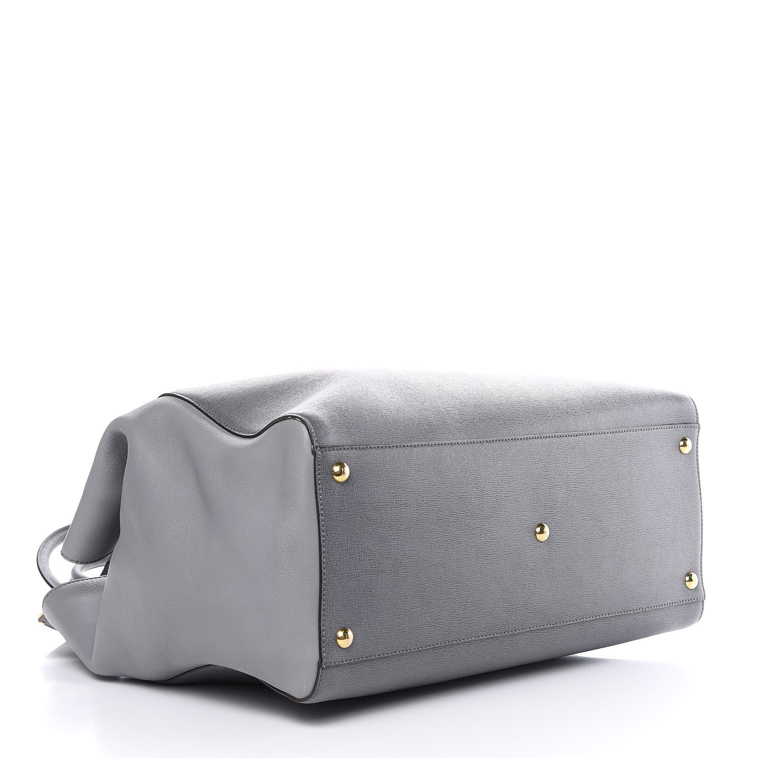 Fendi Vitello Elite Large 2Jours Tote Grigio Grigio Chiaro 4 of 15