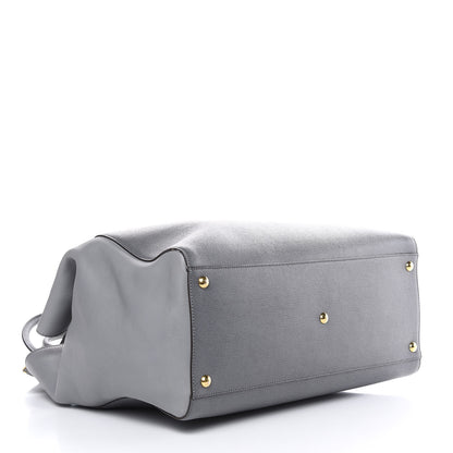 Fendi Vitello Elite Large 2Jours Tote Grigio Grigio Chiaro 4 of 15