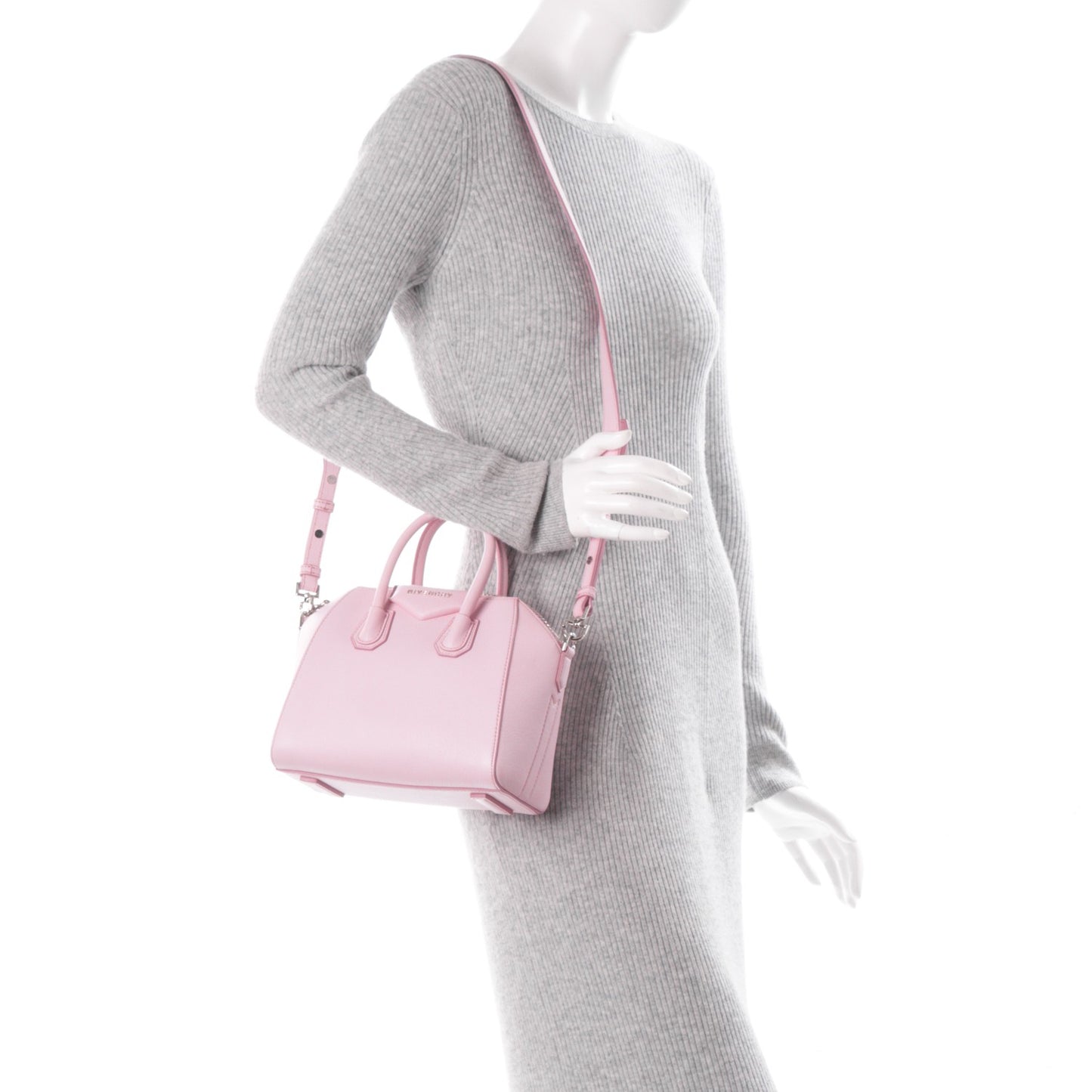 Sugar Goatskin Mini Antigona Pink