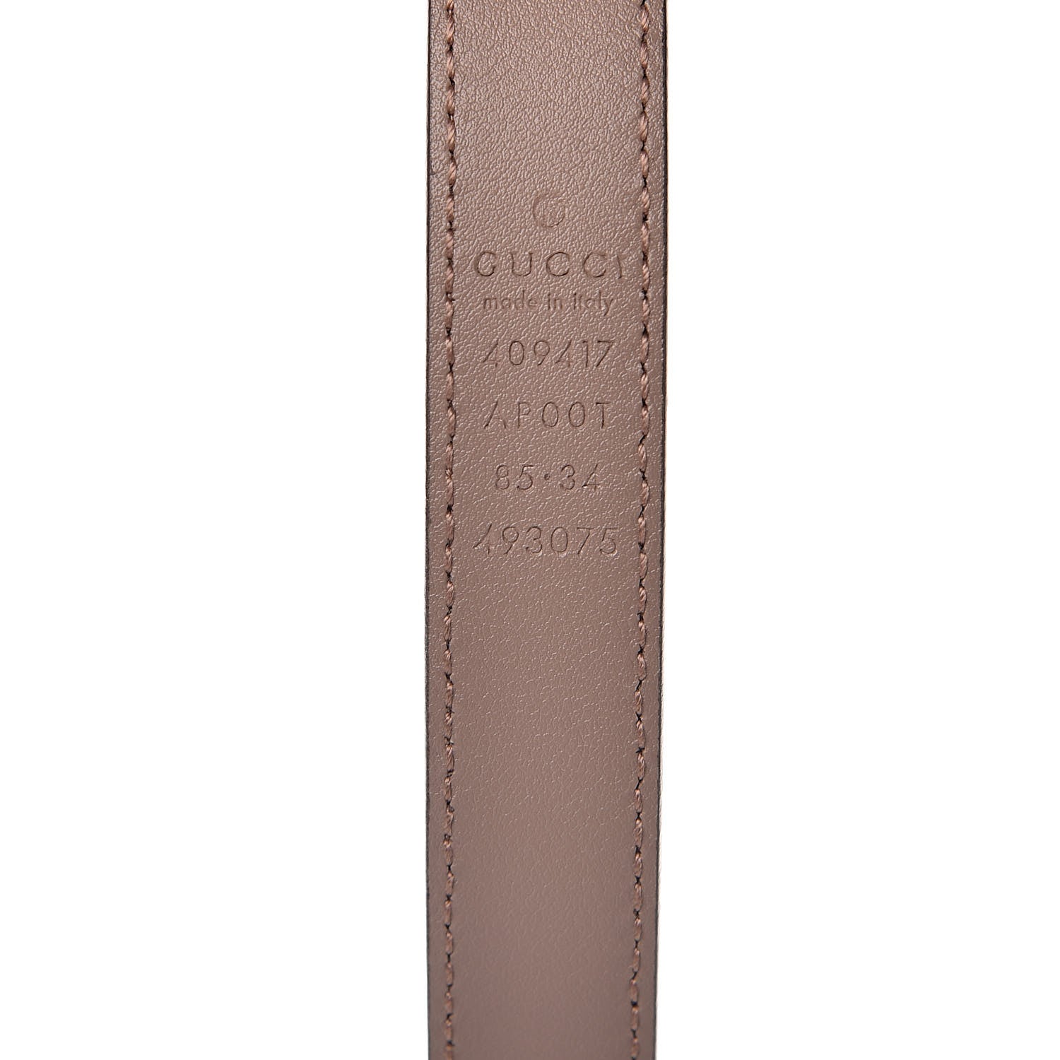 Gucci Calfskin Double G 20mm Belt 85 34 Porcelain Rose 5 of 5