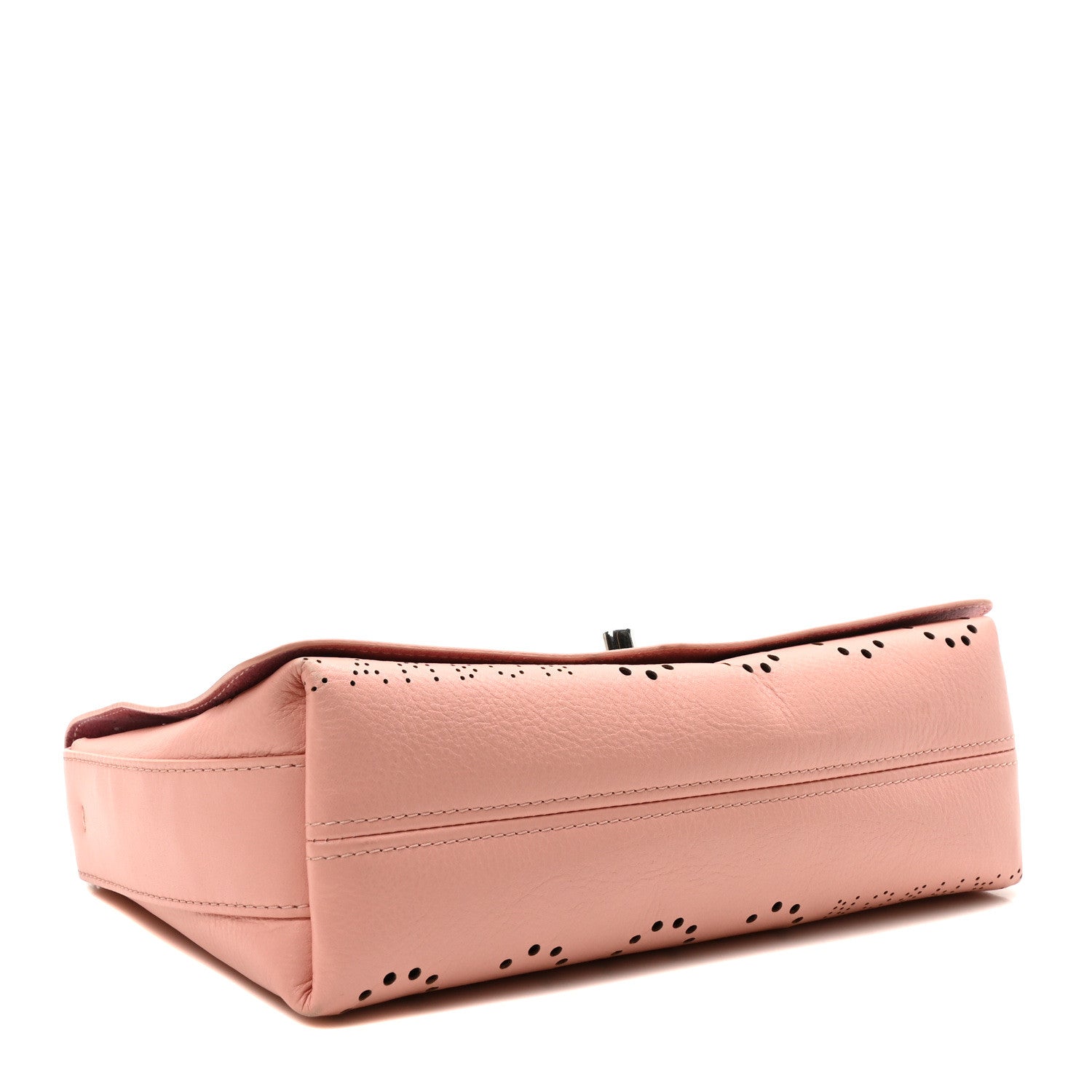 Chanel Calfskin Tweed Eyelet Flap Bag Pink 3 of 9