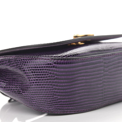 Mulberry Lizard Embossed Calfskin Amberley Satchel Purple 10 of 11