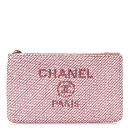 Chanel Mixed Fibers Small Deauville Pouch Pink 1 of 10