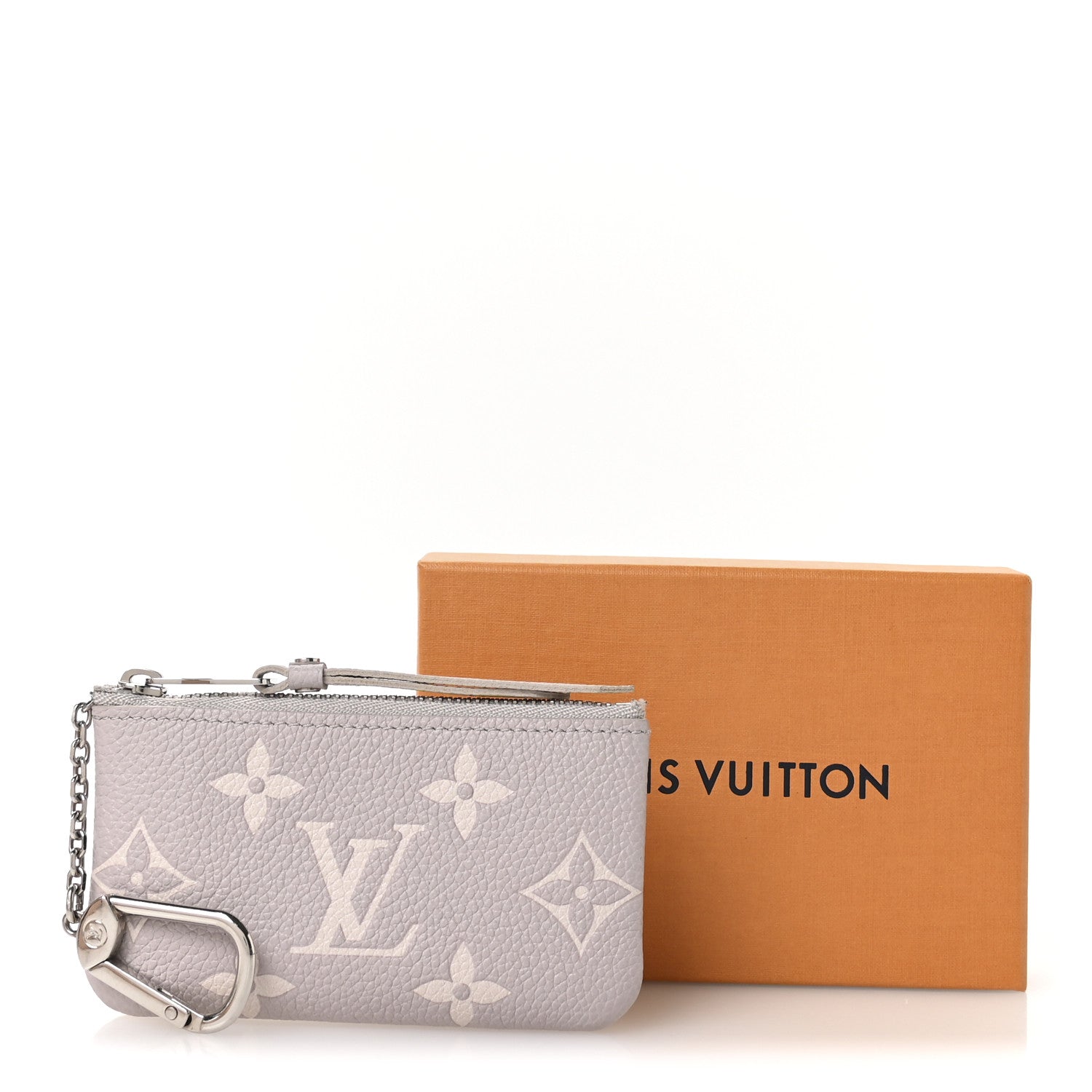 Louis Vuitton Empreinte Monogram Giant Key Pouch Brume Gray White Quartz 8 of 8