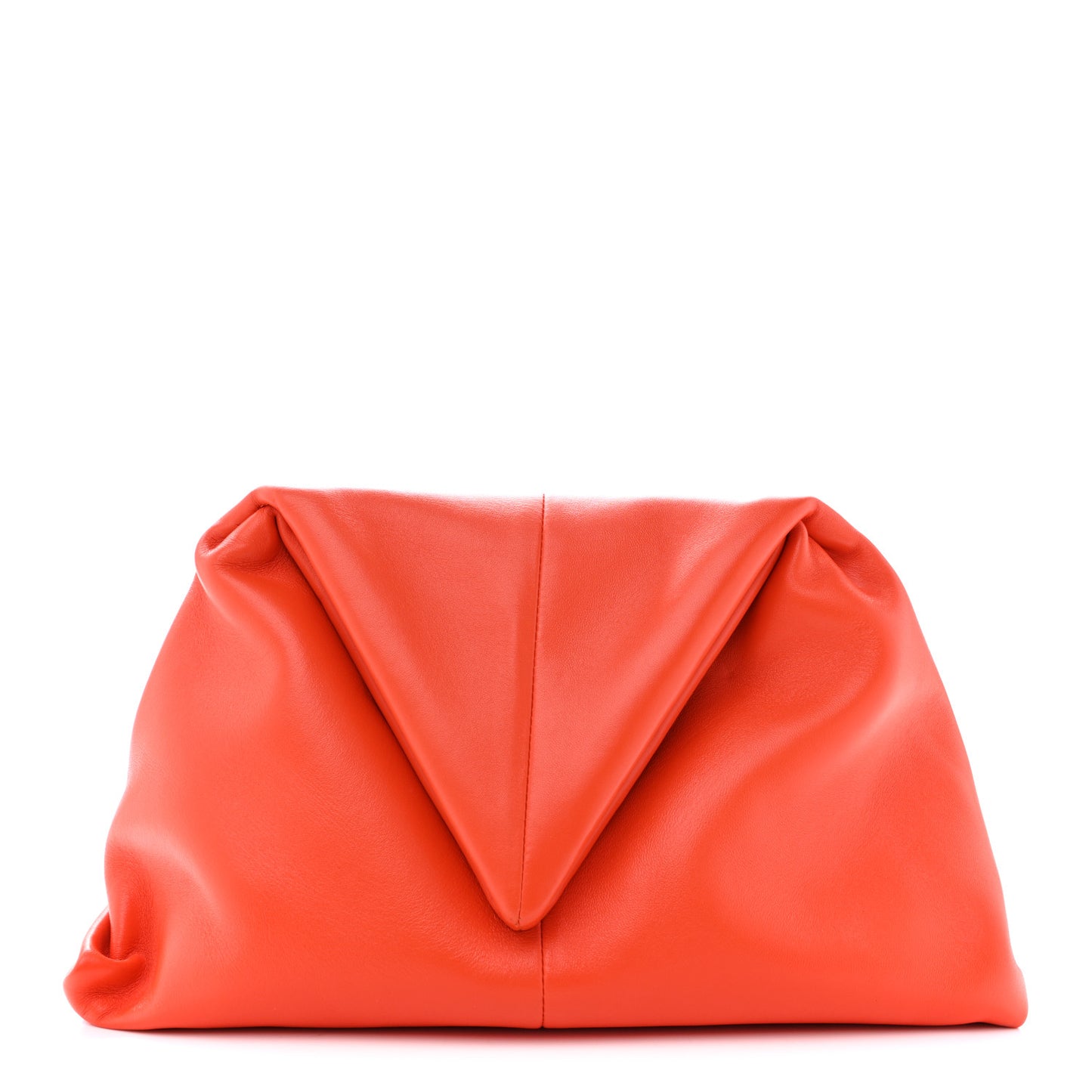 Lambskin BV Trine Clutch Orange