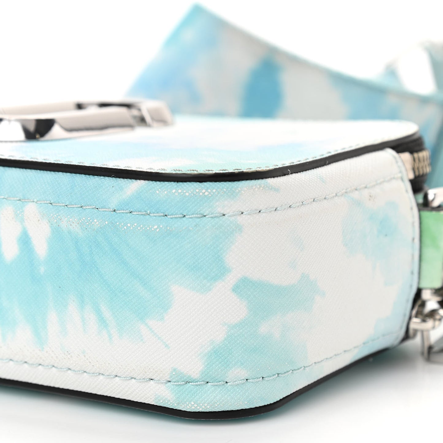 Saffiano Tie Dye Small Snapshot Camera Bag Blue Multicolor