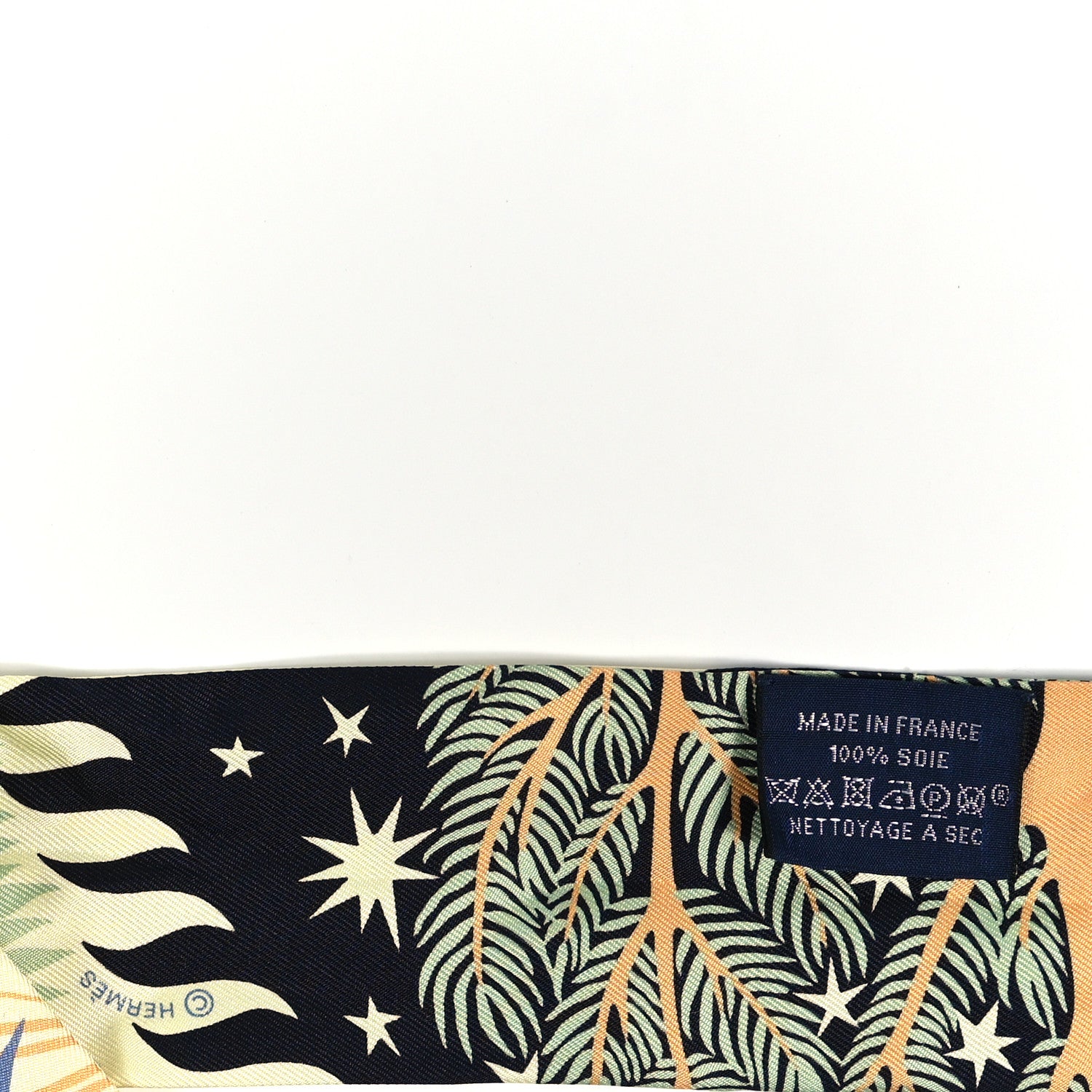 Hermes Silk Sous Le Charme D Orphee Twilly Bleu Black Jaune Soufre 3 of 4