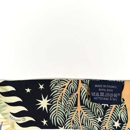 Hermes Silk Sous Le Charme D Orphee Twilly Bleu Black Jaune Soufre 3 of 4