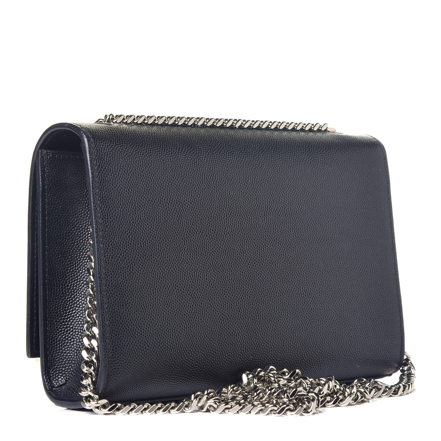 Saint Laurent Grain De Poudre Small Monogram Kate Satchel Black 3 of 8