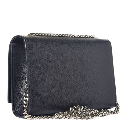 Saint Laurent Grain De Poudre Small Monogram Kate Satchel Black 3 of 8