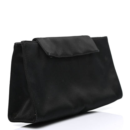 Prada Satin Clutch Black 2 of 4