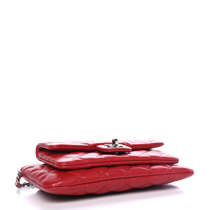 Chanel Caviar Quilted Daily Zip Crossbody Bag Red 3 of 4