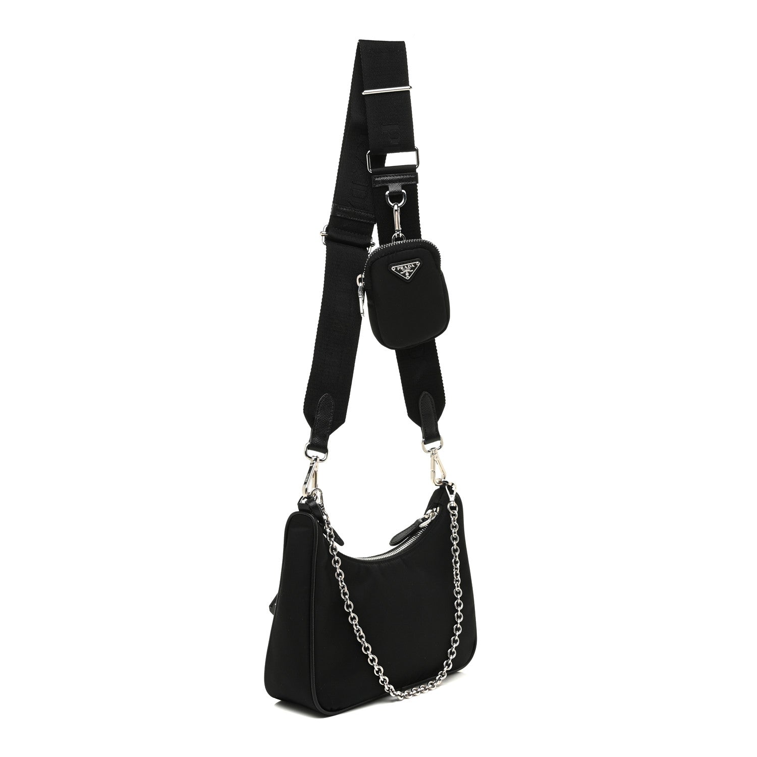 Prada Nylon Re-Edition 2005 Shoulder Bag Black 3 of 12
