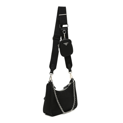 Prada Nylon Re-Edition 2005 Shoulder Bag Black 3 of 12