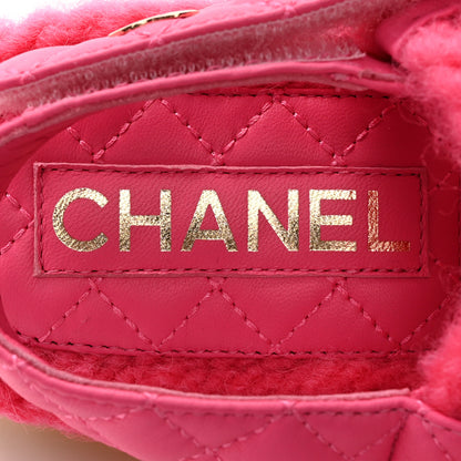 Chanel Cord Lambskin Quilted Logo Sandals 35 Pink 7 of 8