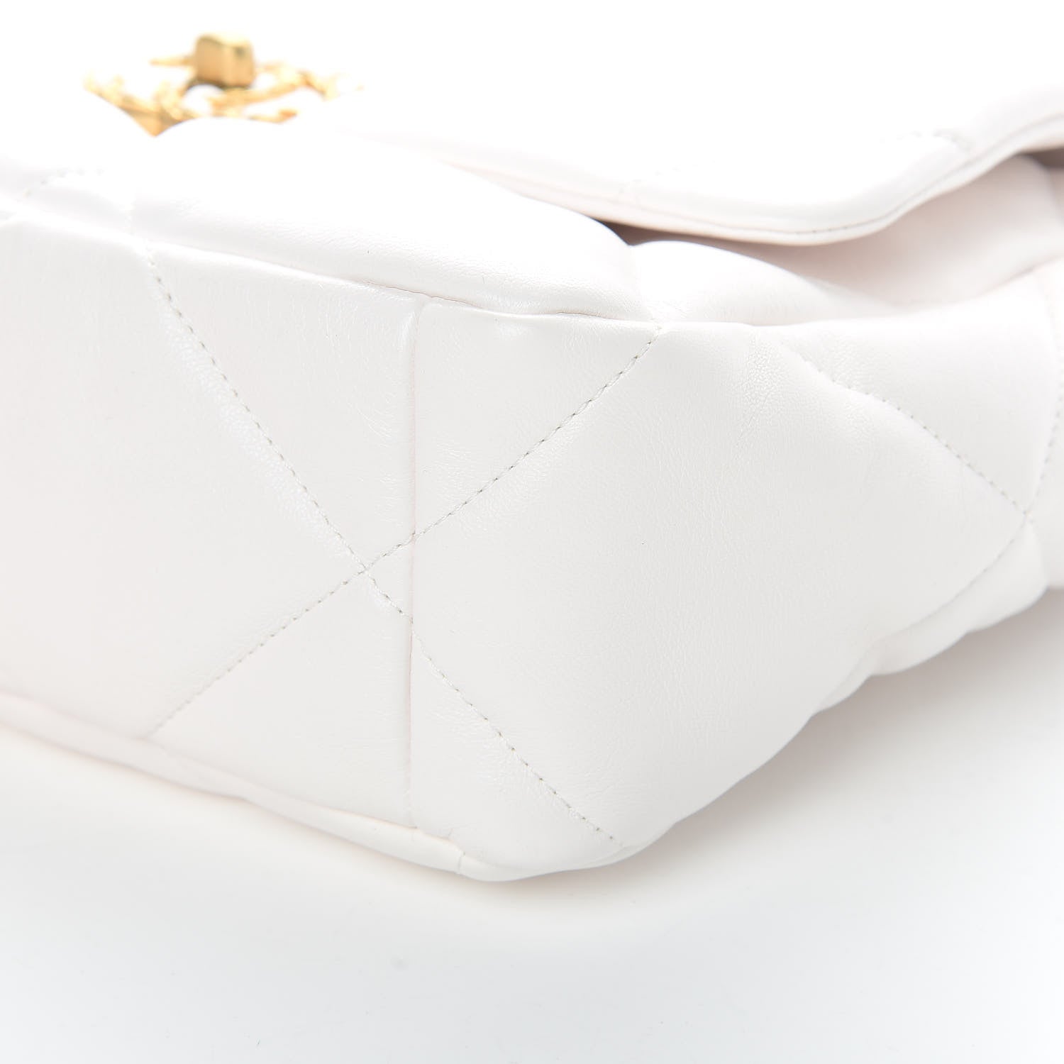Chanel Lambskin Quilted Large 19 Flap White 10 of 10