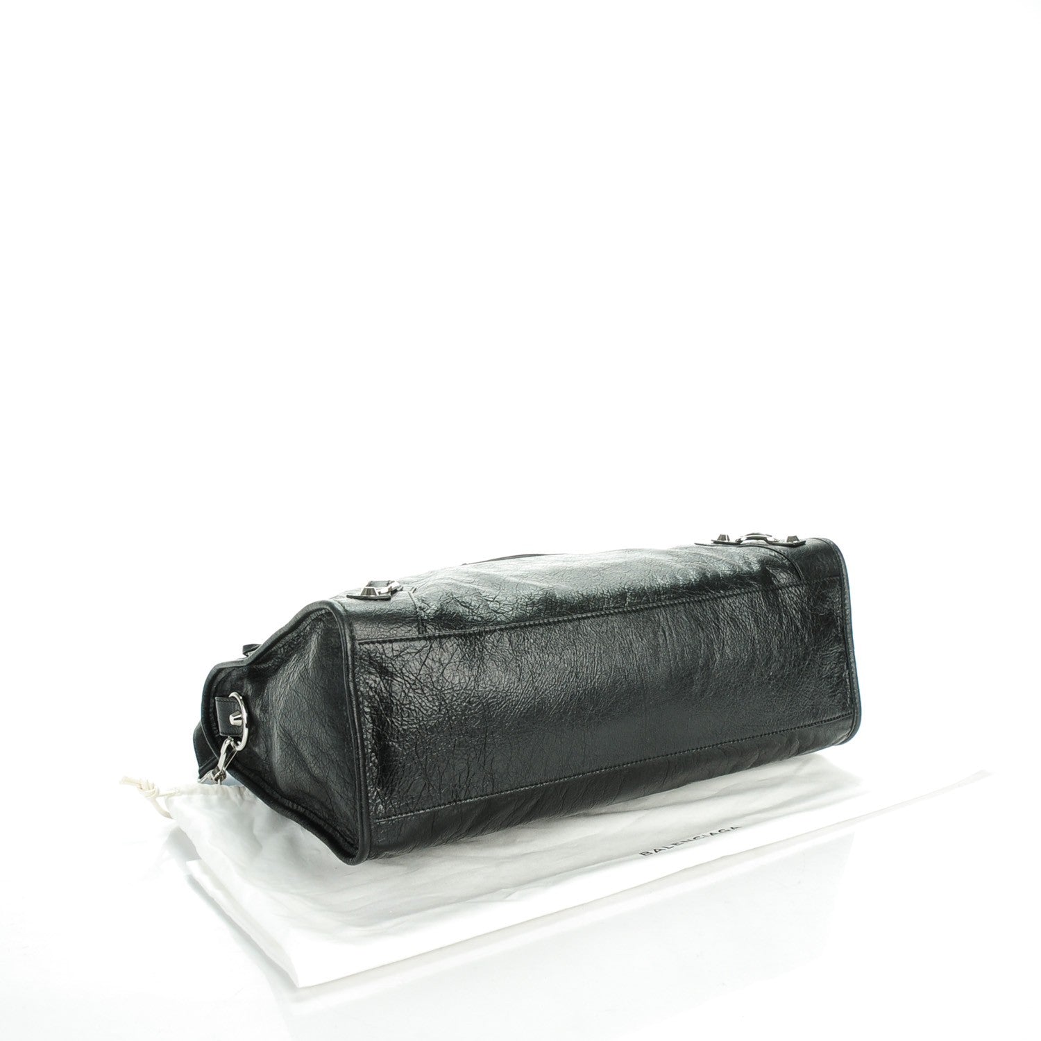 Balenciaga Agneau Classic Silver Hardware City Black 5 of 8