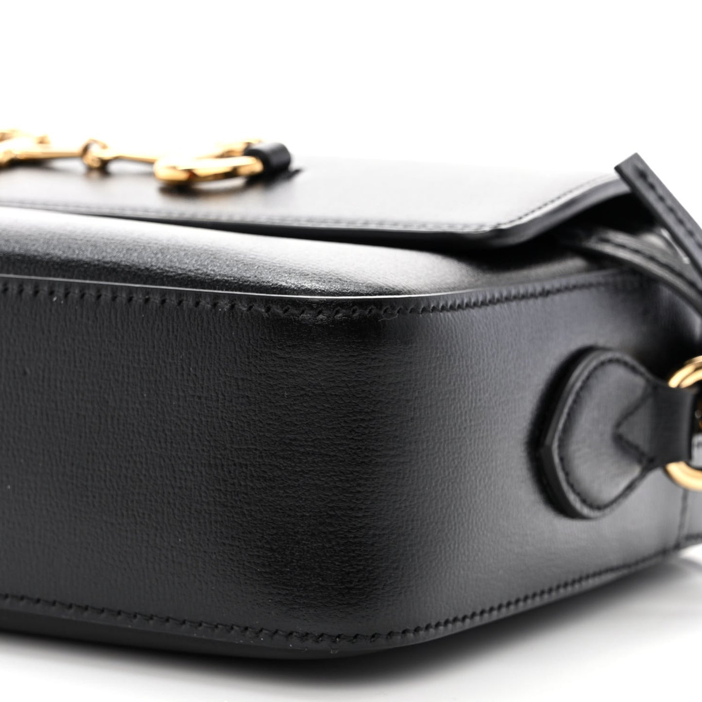 Azalea Calfskin Small Horsebit 1955 Shoulder Bag Black