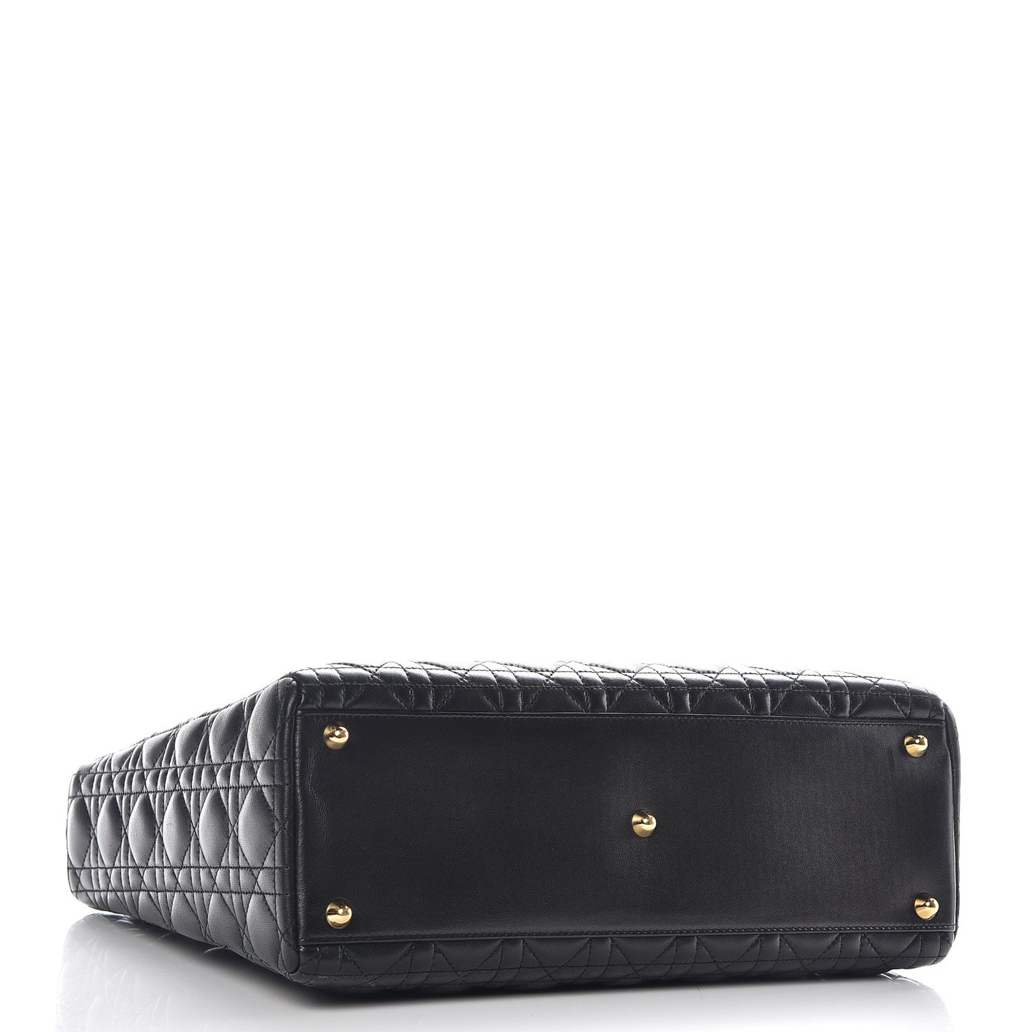 Lambskin Cannage Large Lady Dior Black