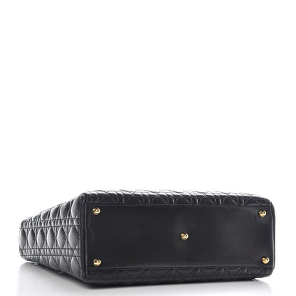 Christian Dior Lambskin Cannage Large Lady Dior Black 4 of 8