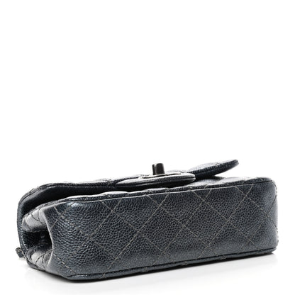 Chanel Metallic Caviar Quilted Extra Mini Flap Charcoal 3 of 4