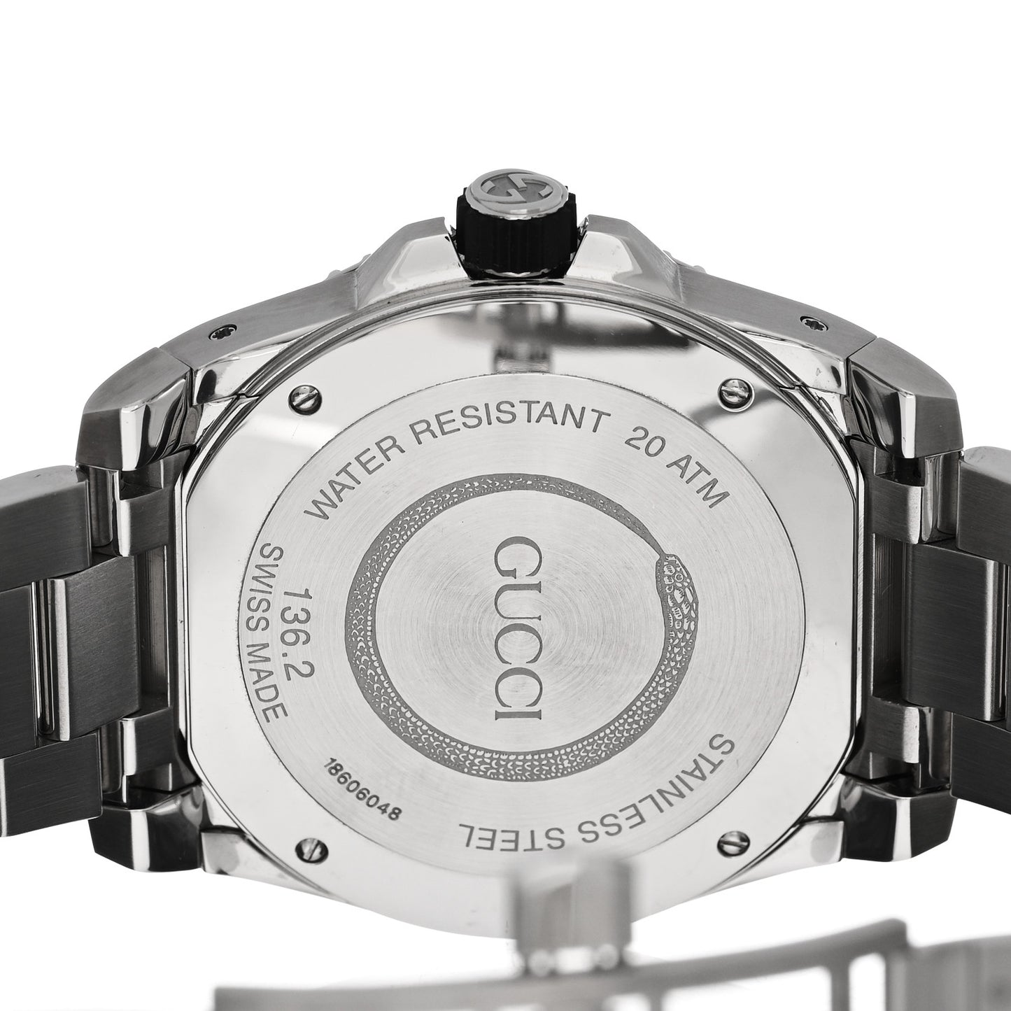 Stainless Steel 45mm Dive Snake Quartz Watch Black