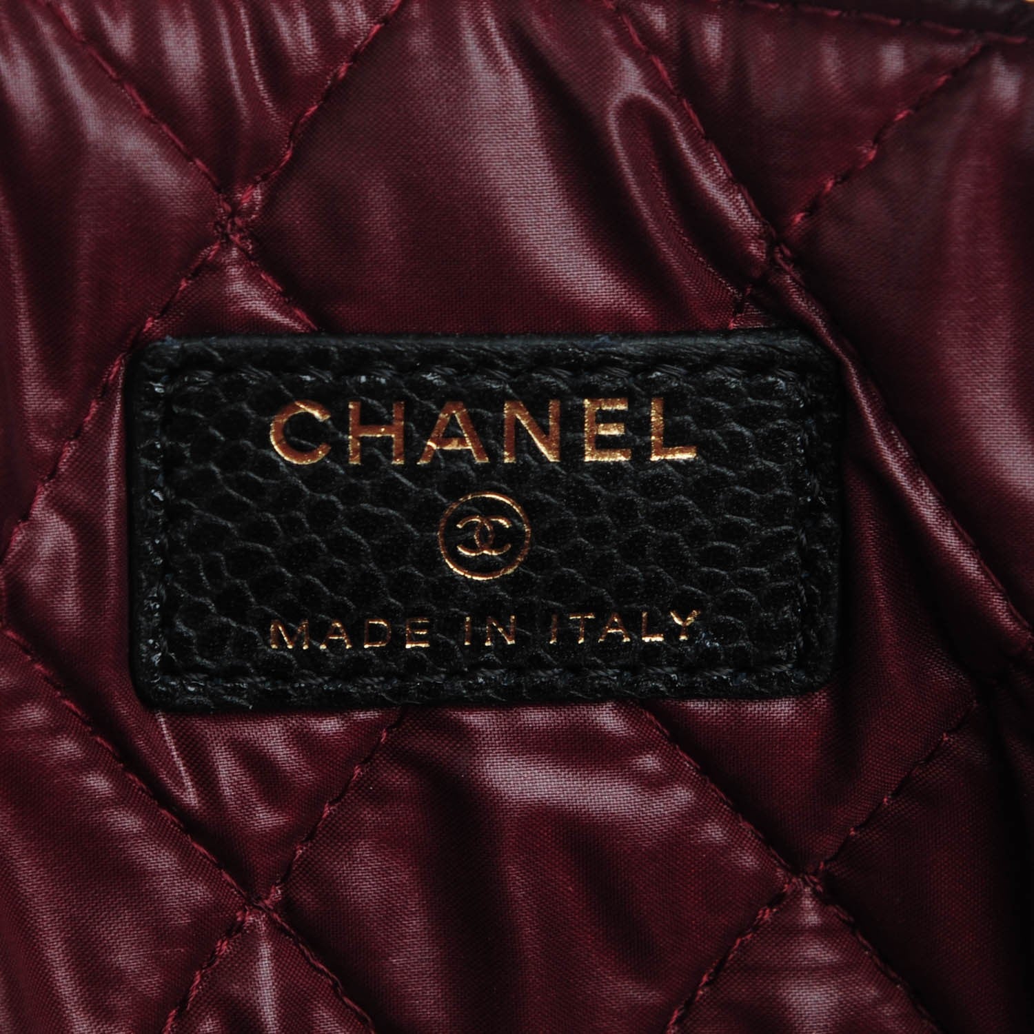 Chanel Caviar Quilted Medium Cosmetic Case Black 6 of 7