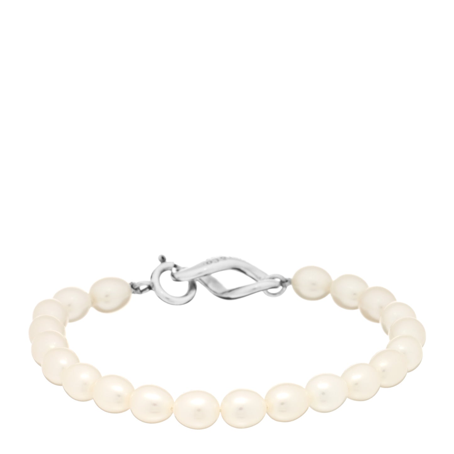 Sterling Silver Pearl Figure 8 Bracelet