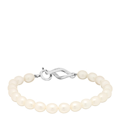 Tiffany Sterling Silver Pearl Figure 8 Bracelet 1 of 4