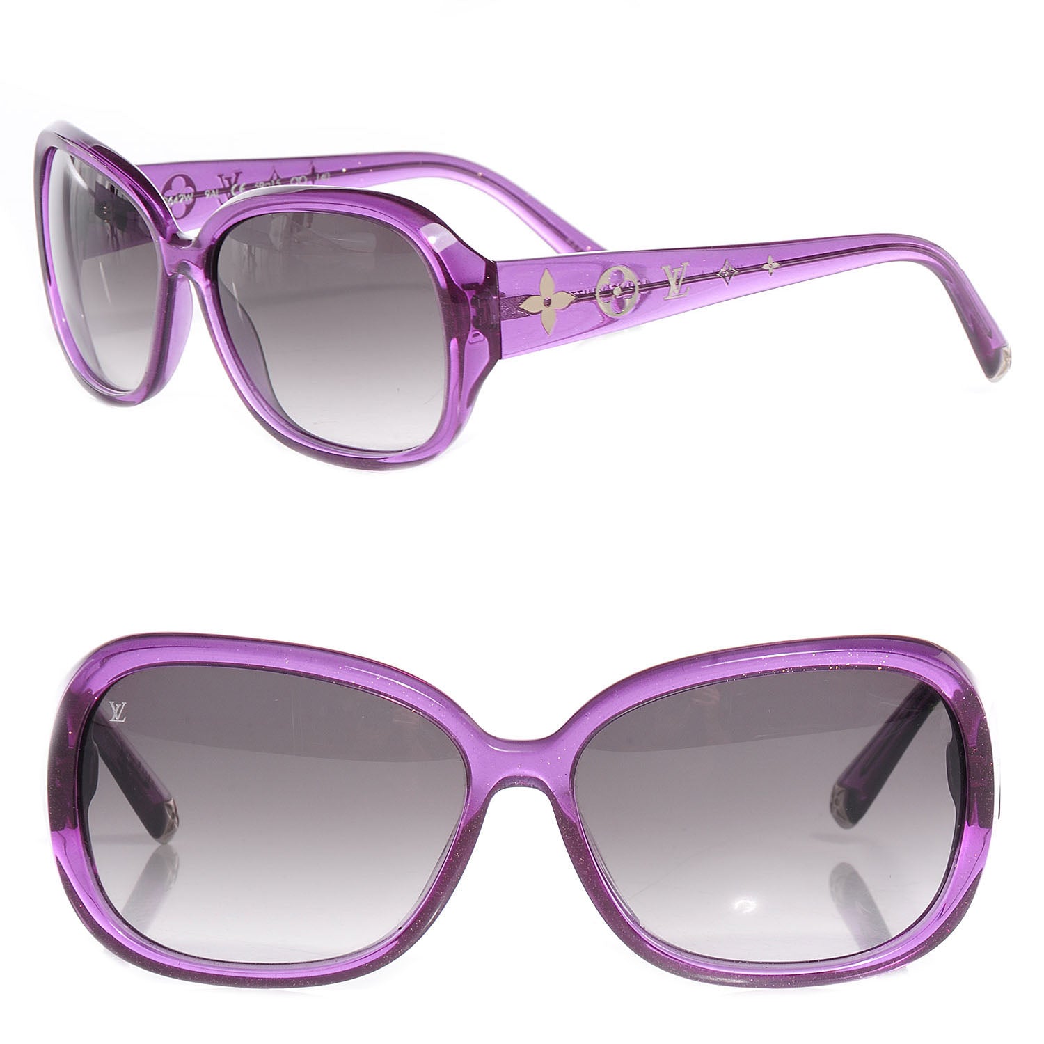 Louis Vuitton Obsession GM Z0642W Sunglasses Violet Glitter 1 of 6