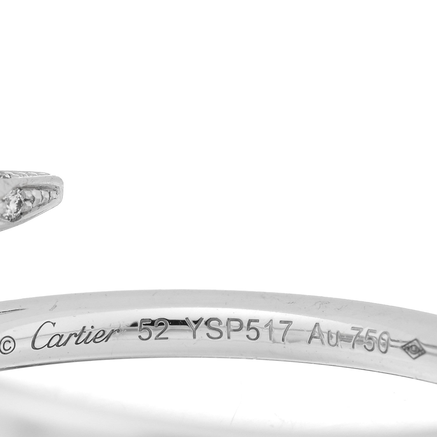 Cartier 18K White Gold Diamond Small Juste Un Clou Ring 52 6 4 of 4