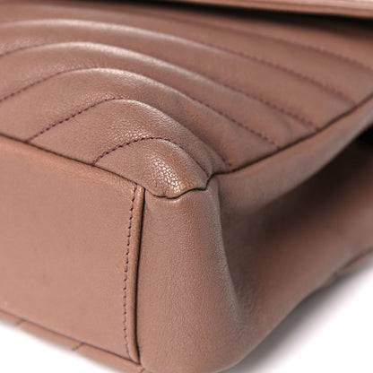 Saint Laurent Sheepskin Matelasse Chevron Monogram Medium College Bag Fard 11 of 14