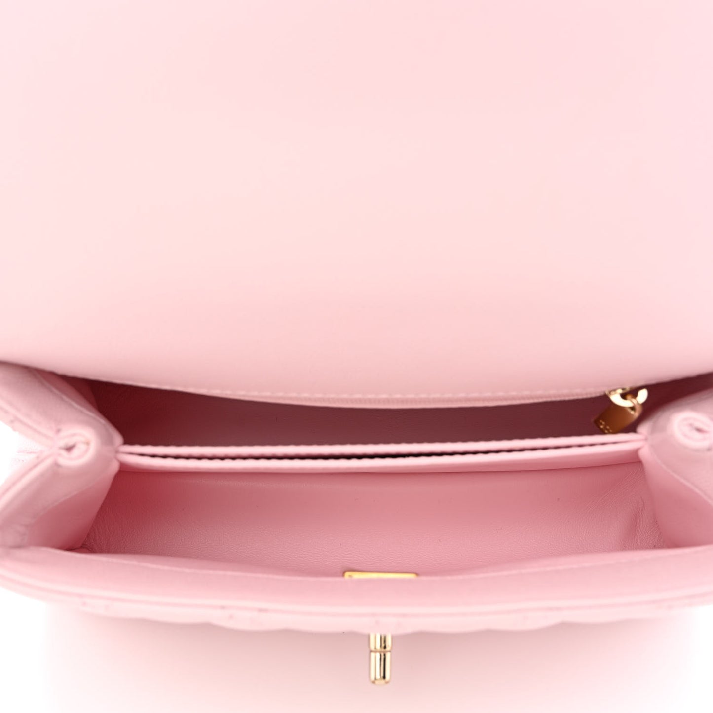 Caviar Quilted Mini Coco Handle Flap Light Pink