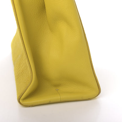 Fendi Vitello Calf Hair Crocodile Embossed Large 3Jours Tote Sunflower Cedro 10 of 14