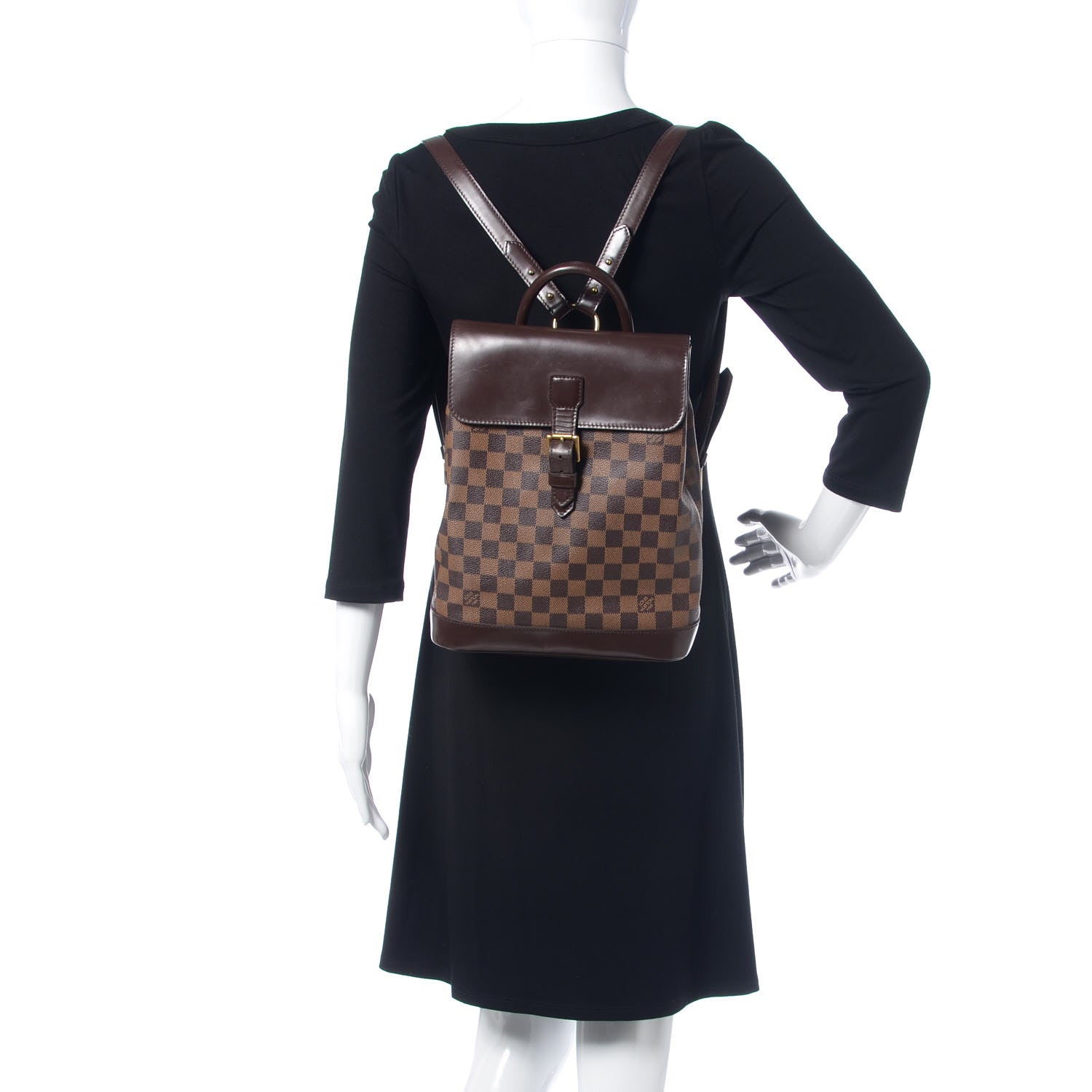 Louis Vuitton Damier Ebene Soho Backpack 2 of 19