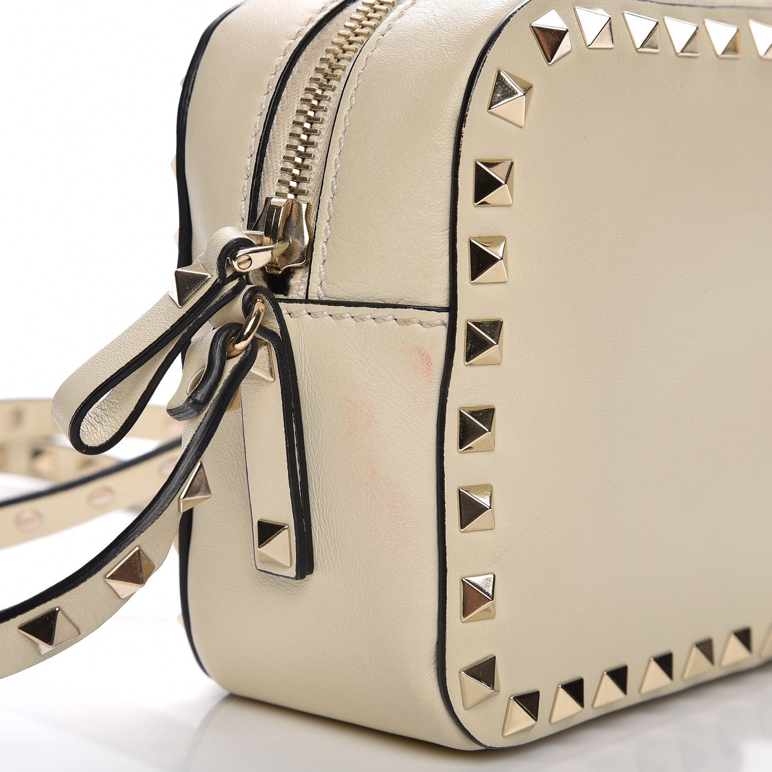 Valentino Garavani Vitello Rockstud Camera Crossbody Bag Ivory 6 of 8