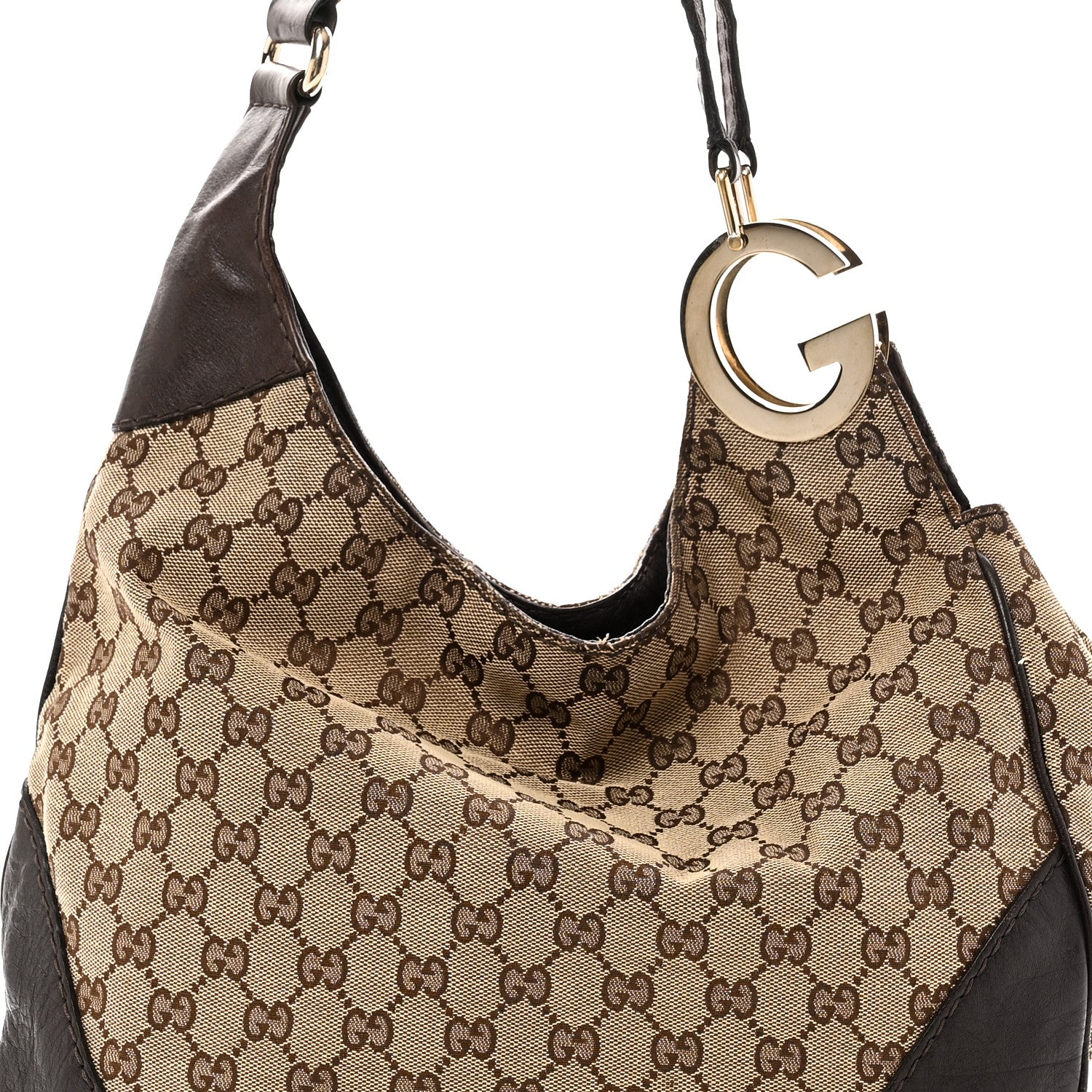 Gucci Monogram Medium Charlotte Hobo Brown 7 of 9