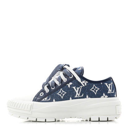 Louis Vuitton Denim Monogram Squad Sneakers 37 Marine 1 of 10