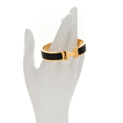 Hermes Enamel Narrow Clic Clac H Bracelet PM Black 2 of 6