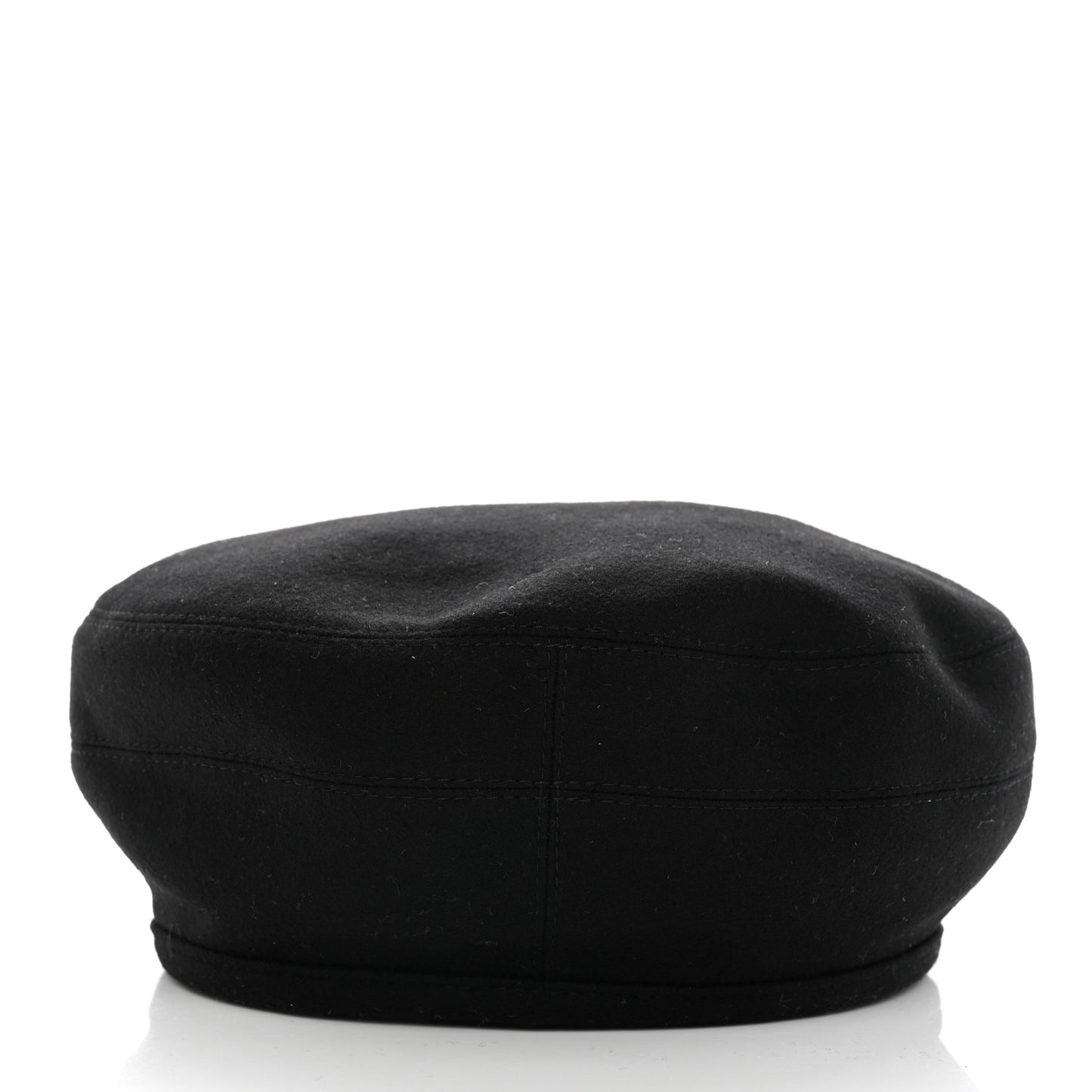 Cashmere Saint Honore Drap Beret 57 Black