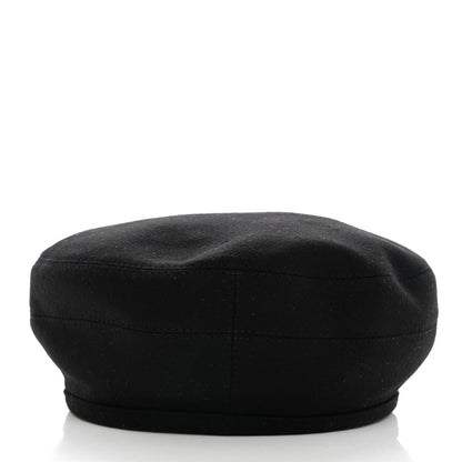 Hermes Cashmere Saint Honore Drap Beret 57 Black 6 of 9
