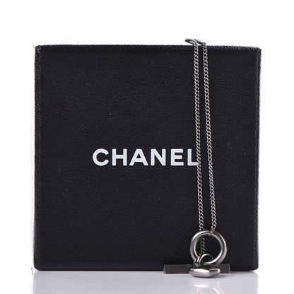 Chanel Mini Heart CC Necklace Ruthenium 6 of 6