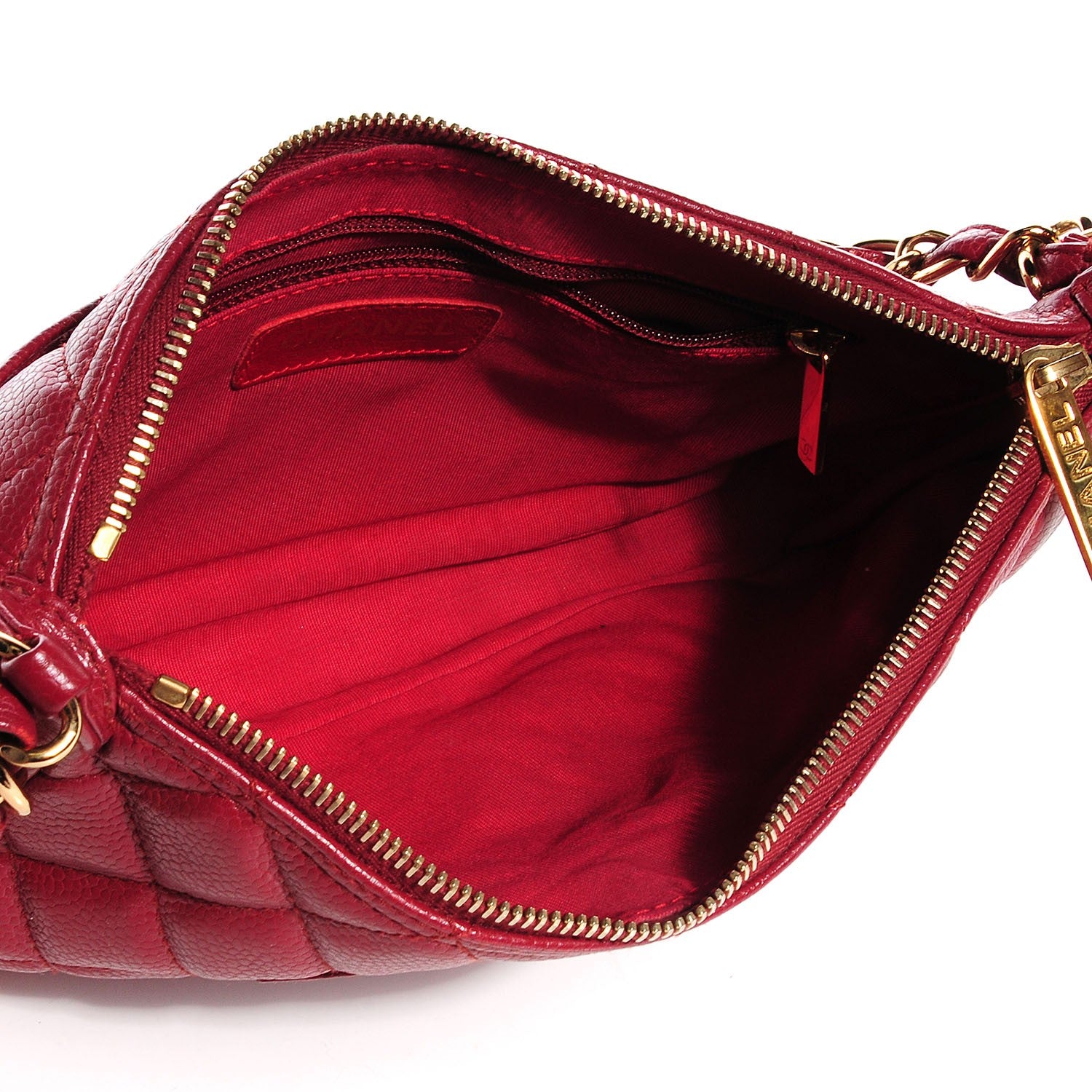 Chanel Caviar Quilted Shoulder Bag Red 5 of 7