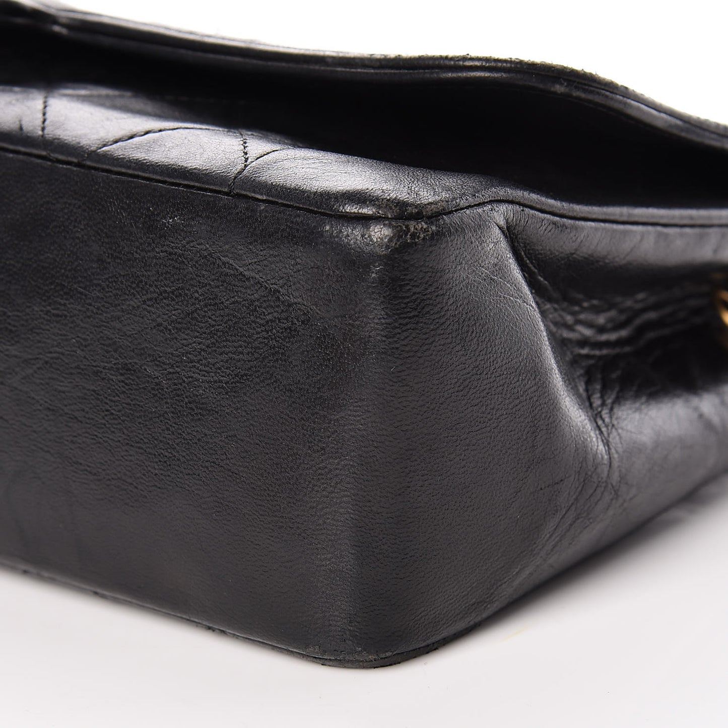 Lambskin Quilted Medium Single Flap Black
