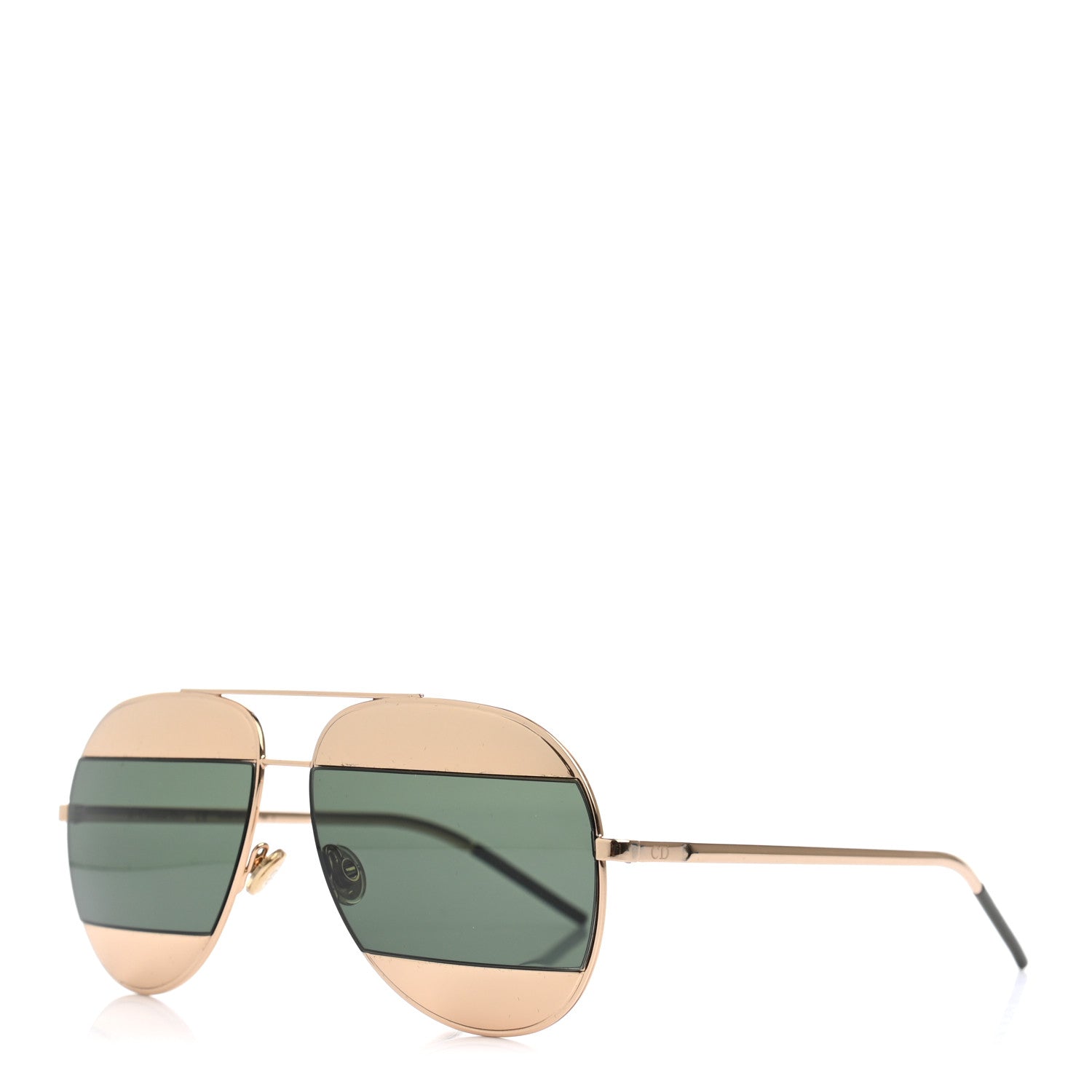 Christian Dior Split 1 Aviator Sunglasses Gold 1 of 6