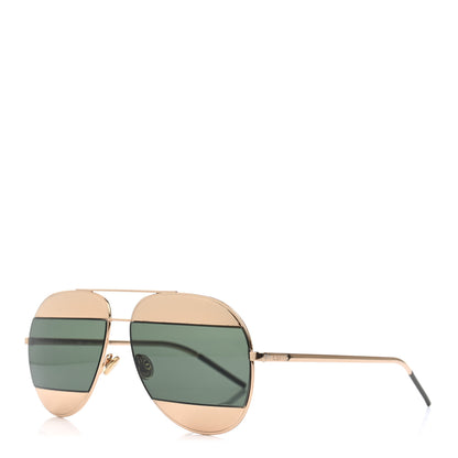 Christian Dior Split 1 Aviator Sunglasses Gold 1 of 6