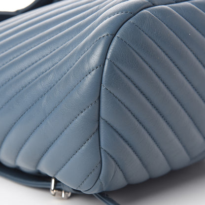 Chanel Calfskin Chevron Quilted Small Urban Spirit Backpack Light Blue 9 of 17