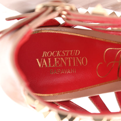 Valentino Garavani Kidskin Rockstud Alcove Cage 100mm Booties 38 Rose Cannelle 7 of 8