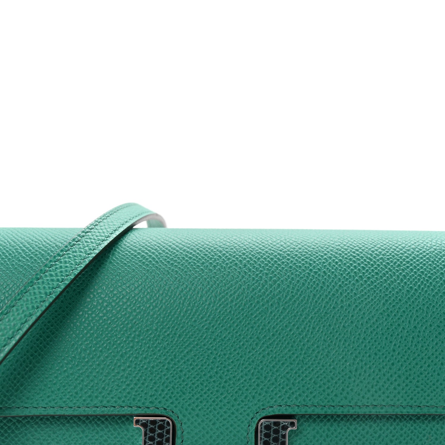 Hermes Epsom Lizard Constance Wallet To Go Vert Jade Vert Cypress 7 of 10